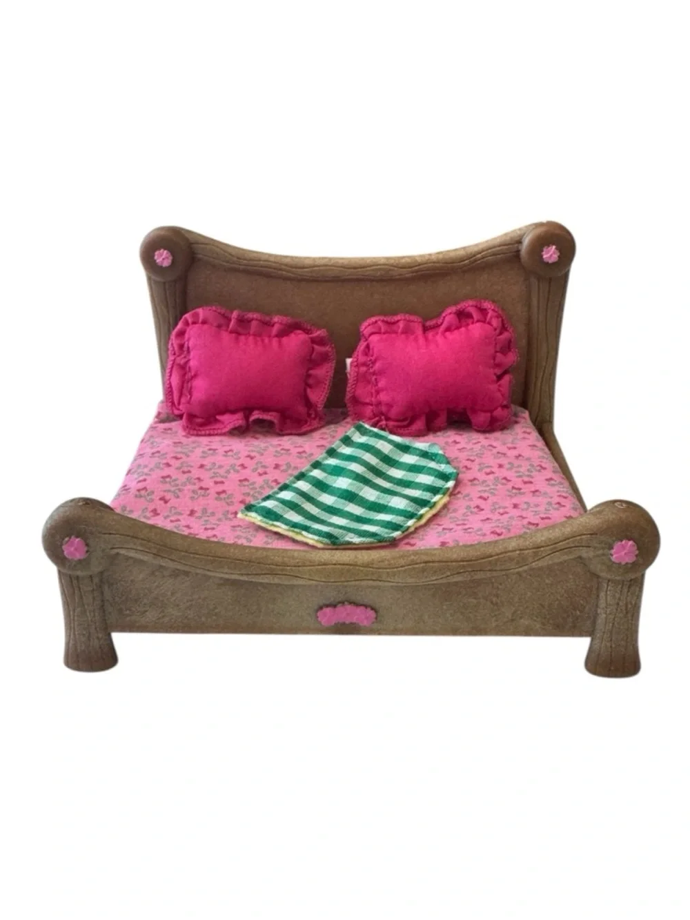 Li'l Woodzeez Miniature Furniture Playset Master Bedroom Bed w/Nighstands Pappa
